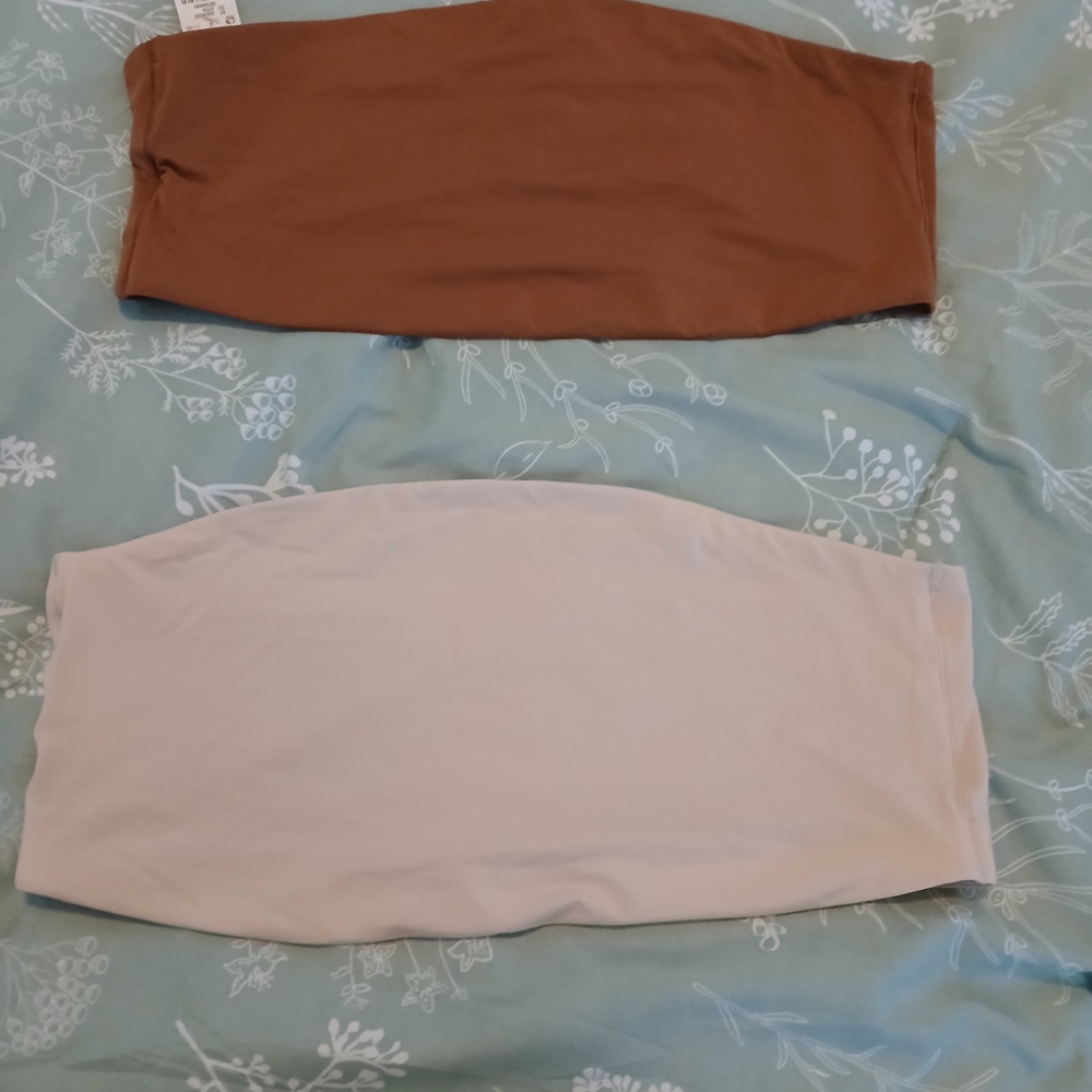 PINK Victoria's Secret Brown and Cream Bandeau Bras